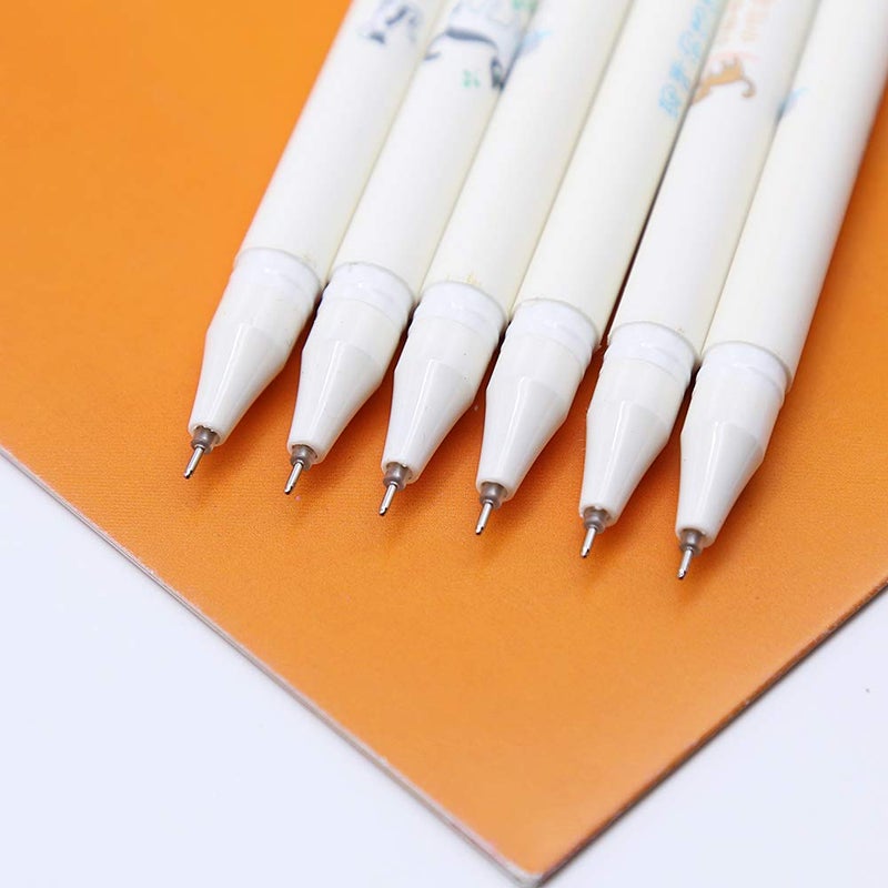 GANSSIA 12Pcs Cats Pen 0.38mm Gel Ink Roller Pens Black Ink Cute Stationery Gifts - Image 4